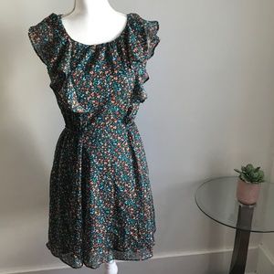 Ruffle Leaf Patterned Dress from Gap